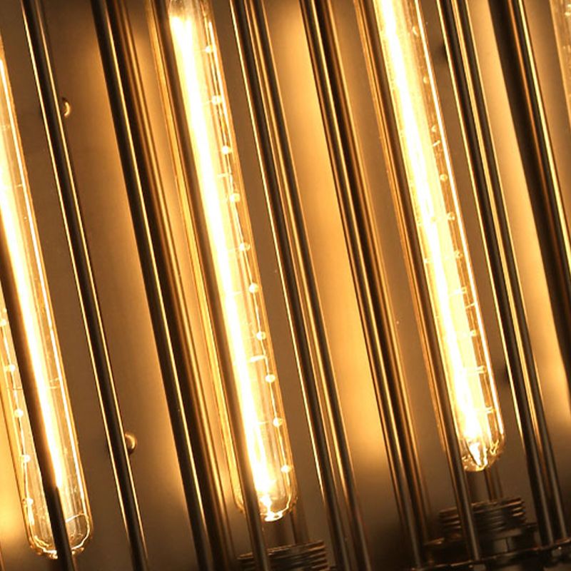 Unique Shape Wall Light Fixture Industrial Metal Wall Mounted Lighting in Black Finish