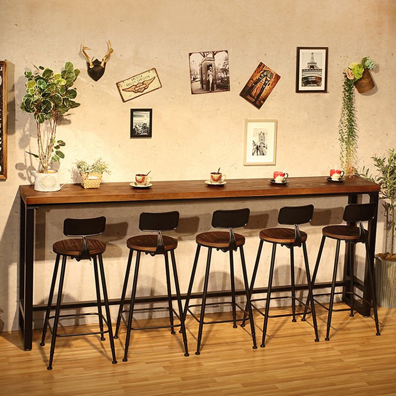 1/6/11 Pieces Bar Stool and Table Set Industrial Pub Dining Set