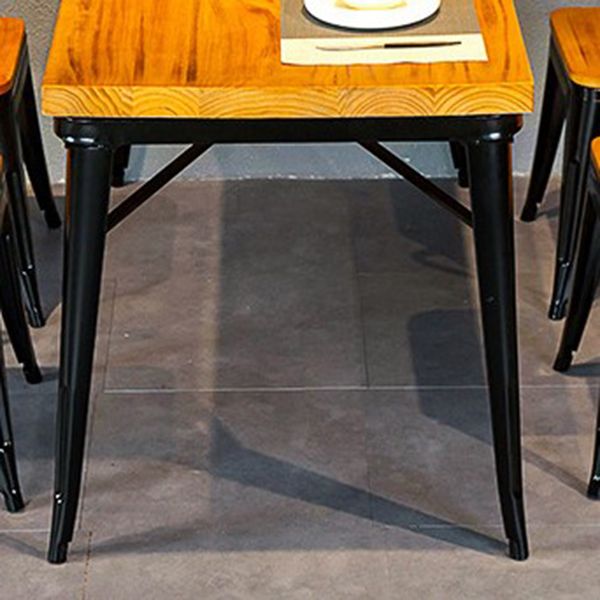 Industrial Dining Chairs Set 1/2/5 Pcs Solid Wood Top Table with Metal Windsor Chairs