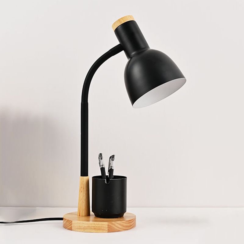 Modern Bell Shape Night Table Lamp Metal 1 Light Table Light (Pen Holder Not Included)