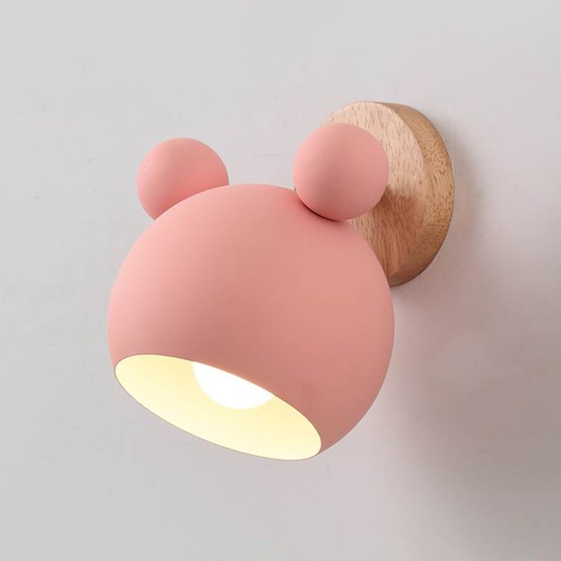 Metal Wall Lights Modern Macaron Style 1 Light Wall Sconce for Bedroom