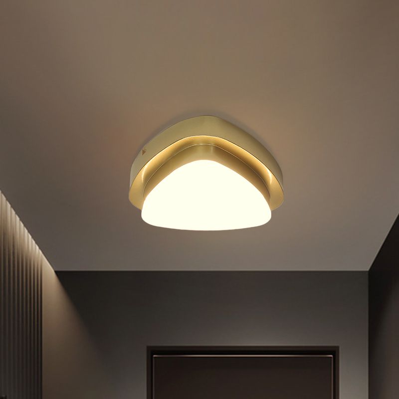 Lámpara empotrada triangular/redonda/cuadrada Lámpara de techo empotrada LED metálica para pasillo Simplicity en dorado