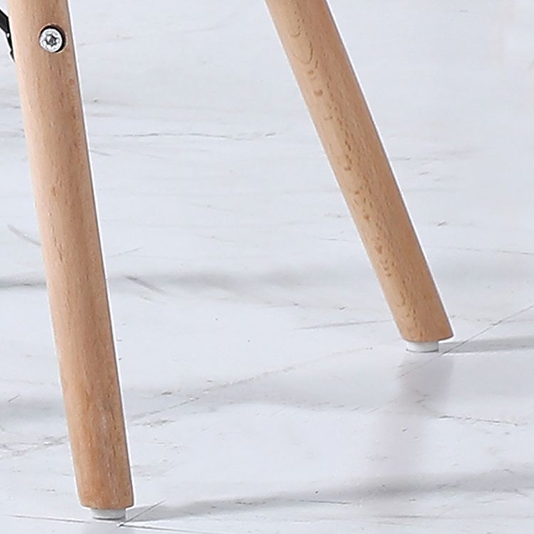 Contemporary Style Dining Chair Armless Side Chair with Wooden Legs