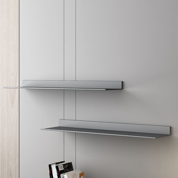 Metal Bookshelf Wall Mounted Contemporary Bookcase for Home Office