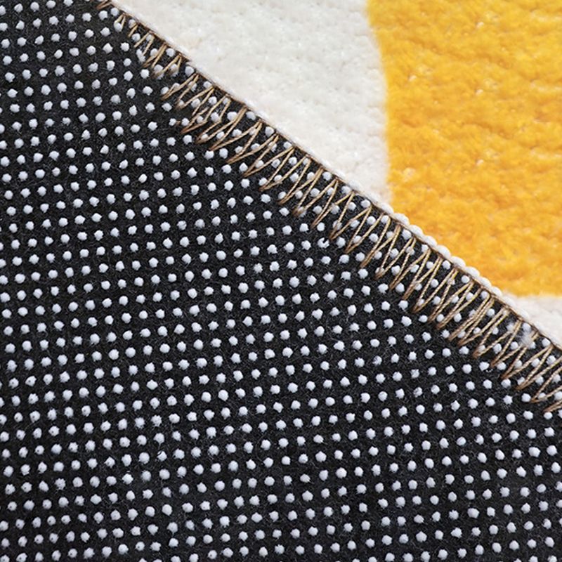 Green Modern Carpet Polyester Checkerboard Carpet Washable for Drawing Room