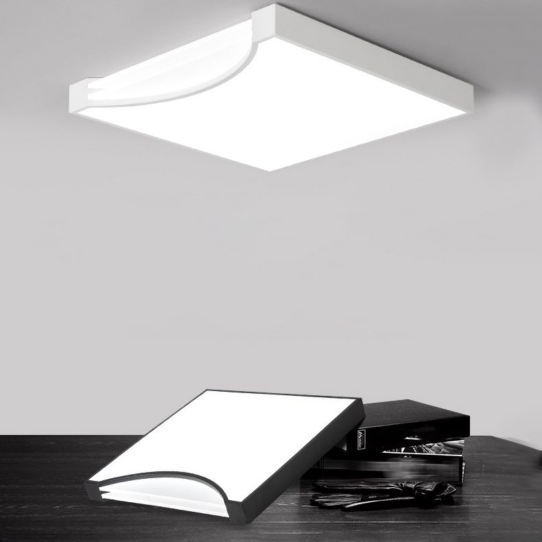 Acryl quadratische LED Deckenleuchte im modernen prägnanten Stil lackierte Eisen Flush Mount für Schlafzimmer