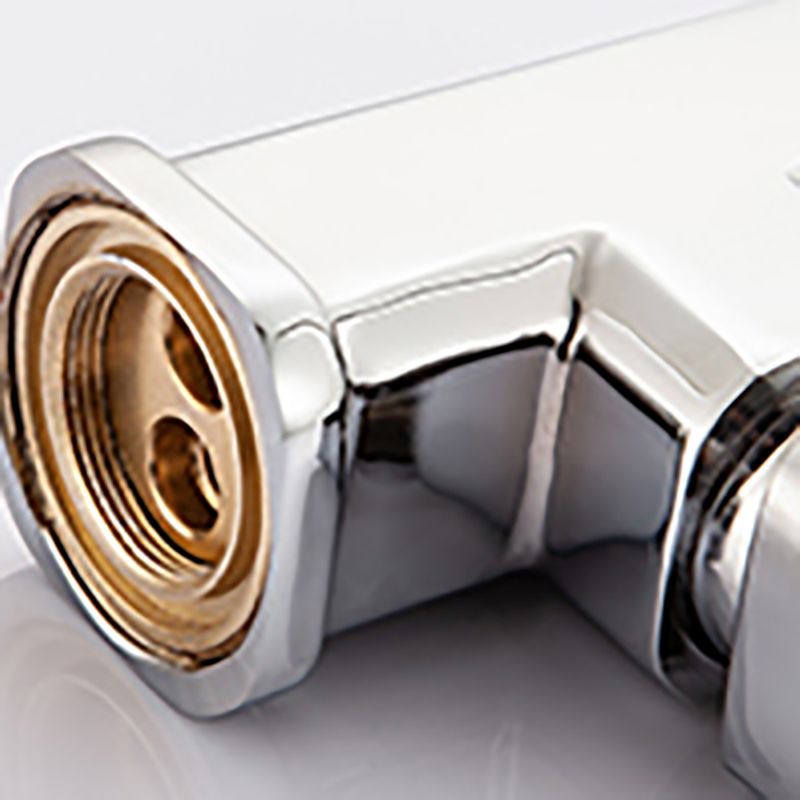 Modern Style Kitchen Faucet Lever Handle Copper Square Kitchen Faucet