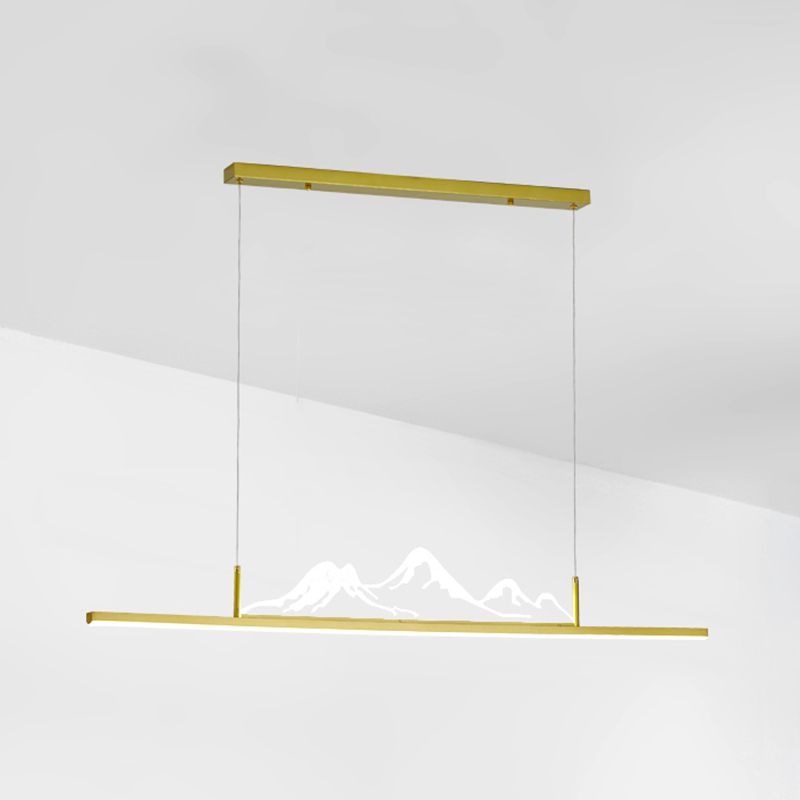 Moderne Anhängerbeleuchtung für Kücheninsel Linearinsel Anhänger Leuchtmetall 1 Licht