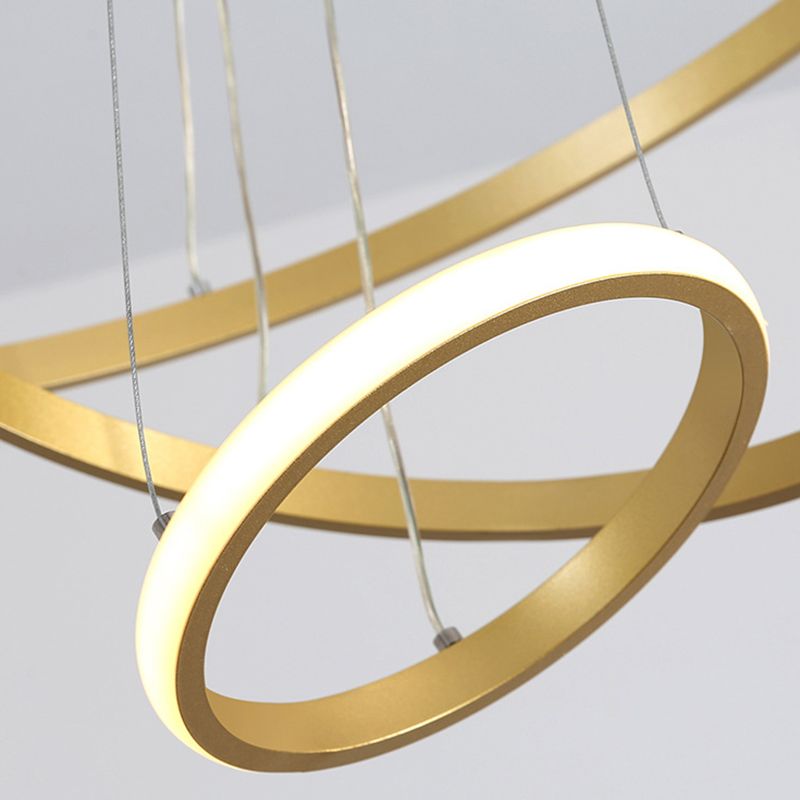 Modern Style Linear Shape Hanging Chandelier Metal Multi Light Hanging Lamp for Restaurant