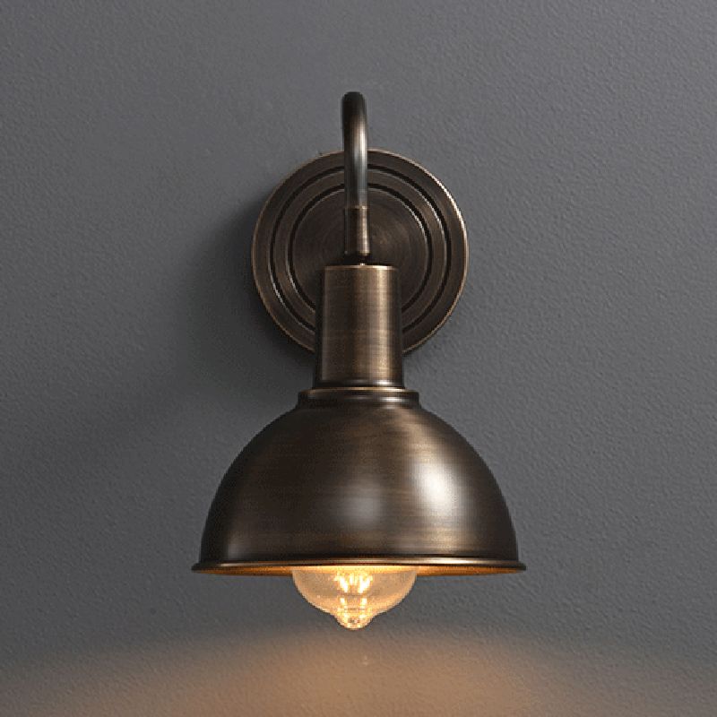 Dome Shape Metal Wall Sconces Modern 1-Light Wall Mount Light Fixture