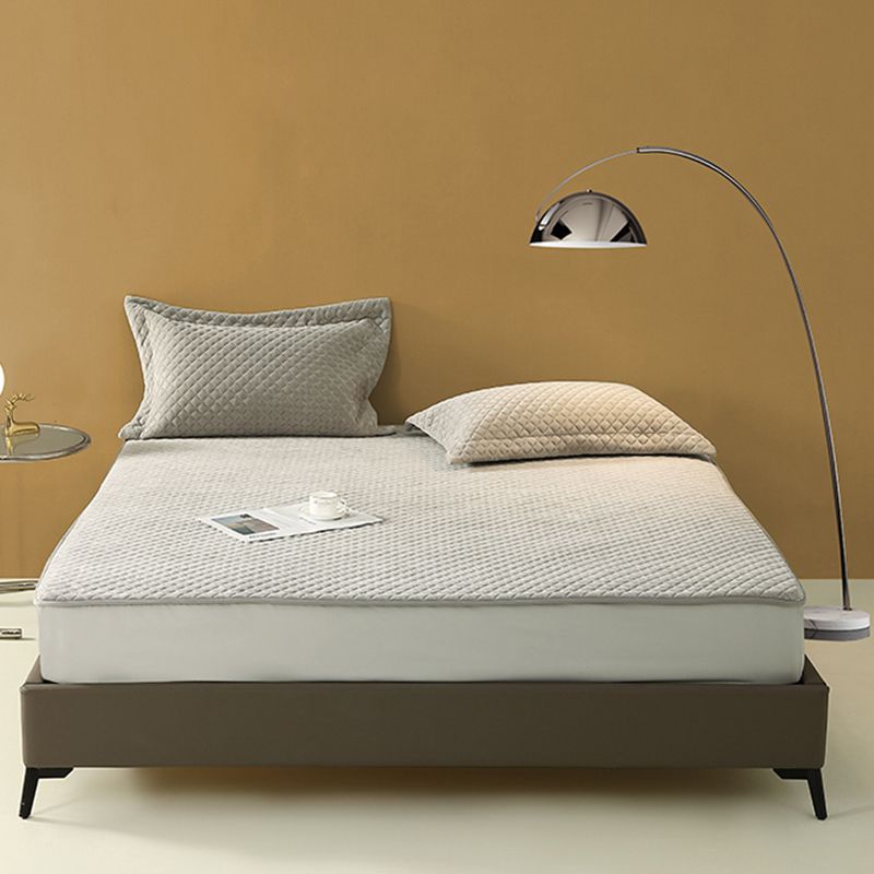 Modern Bed Sheet Set Solid Elegant Flannel Fitted Sheet for Bedroom