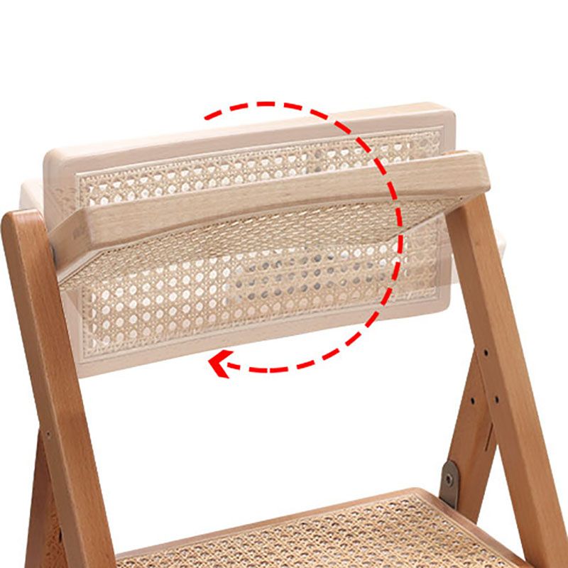 Silla de madera de haya de estilo tradicional, silla de cocina individual con respaldo abierto