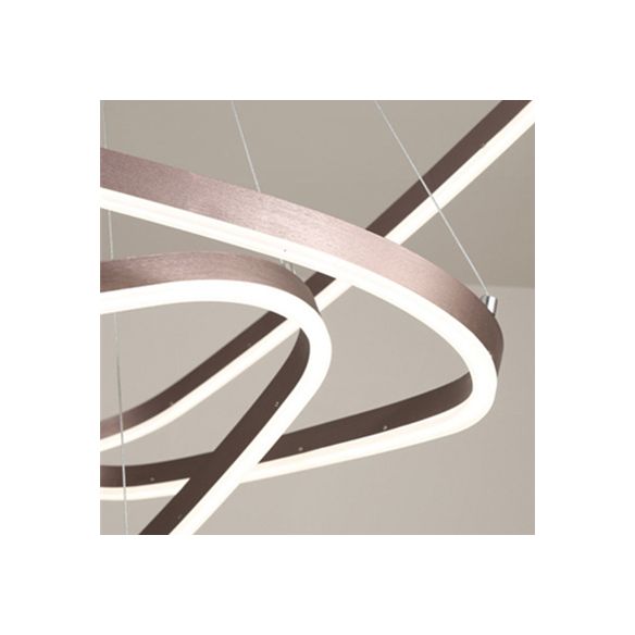 Acrylic Triangle LED Drop Pendant Contemporary 2/3/4-Light Ceiling Chandelier in Warm/White Light