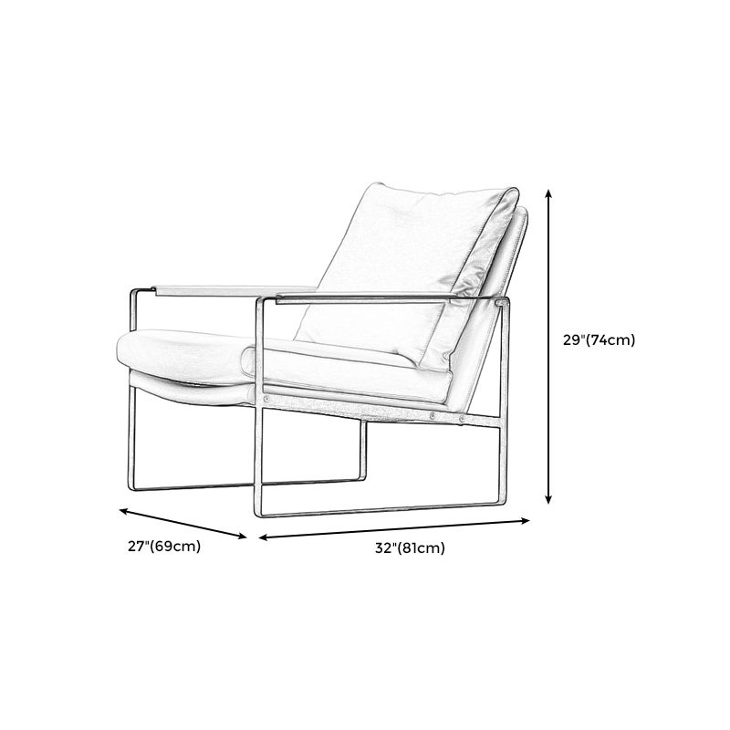 Faux Leather Arm Chair 28.74" L x 31.88" W x 29.13" H Accent Armchair for Living Room