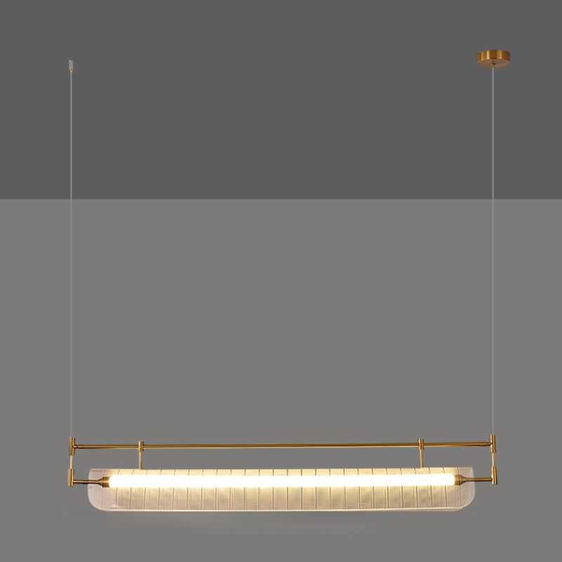 Acrylic Shade Ceiling Pendant Light Modern Linear Shape Island Lighting Ideas for Kitchen