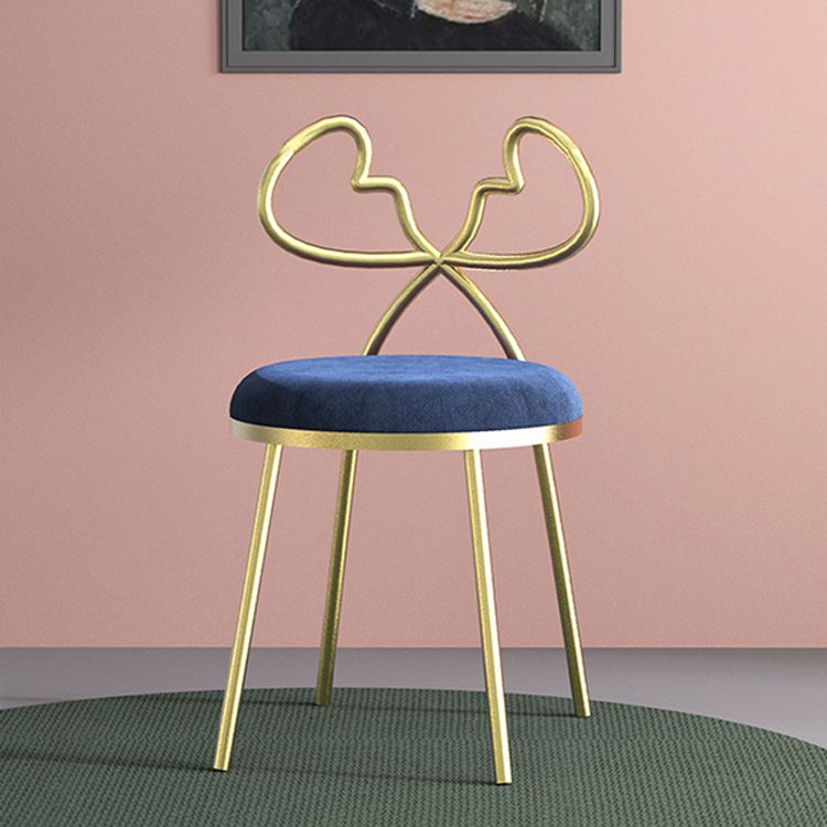 Fabric Dining Side Chair Nordic Design Armless Open Back Dining Chairs