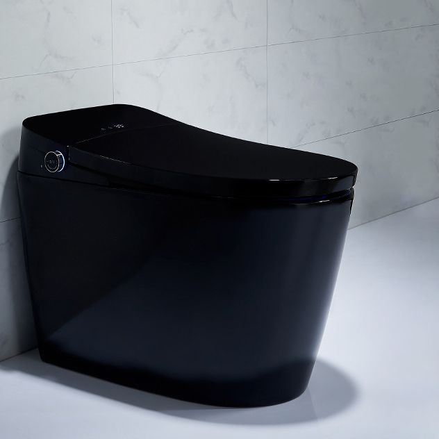 Concealed Tank Toilet Floor Mount Heated Seat One-Piece Toilet with Slow Close Seat
