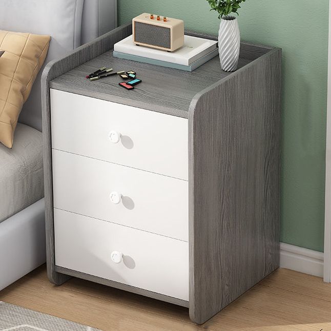 Contemporary Night Table Storage Accent Table Nightstand with 2/3 Drawers for Bedroom