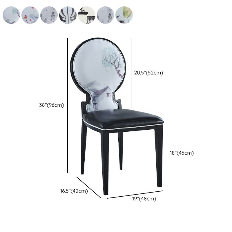 Contemporary Style Side Chair Metal Dining Room Chair for Kitchen