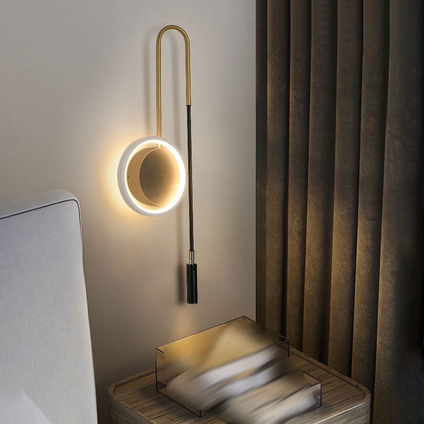 Round Shape Wall Lights Modern Style Metal 2-Light Wall Mount Lights