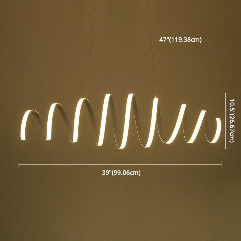 Weiße Acryl-federförmige LED-Kronleuchter Licht zeitgenössischer Minimalismus-Esszimmer Beleuchtung
