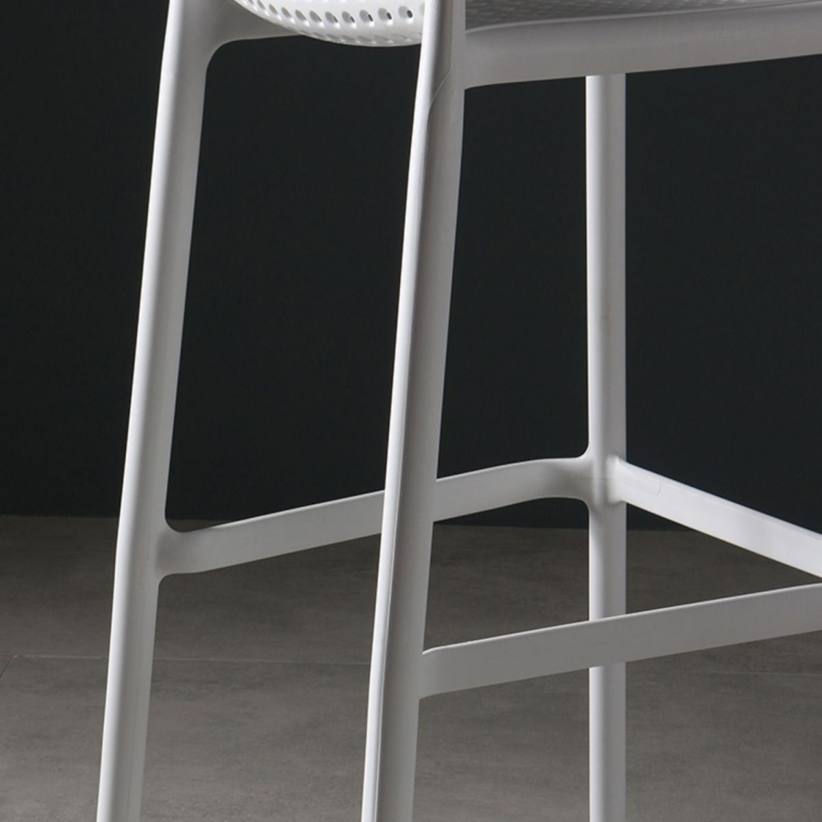 Plastik Skandinavische Küche Esszimmerhocker Low Rücken Armless Barhocker