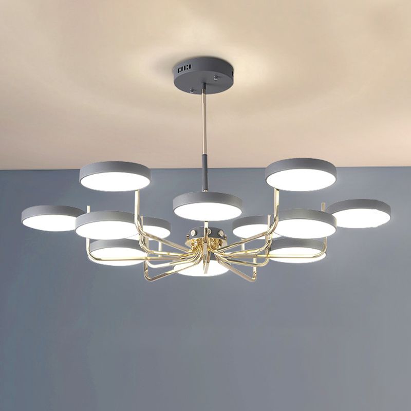 Modern Sputnik Chandelier Light Fixtures Acrylic LED Hanging Lamp for Living Room