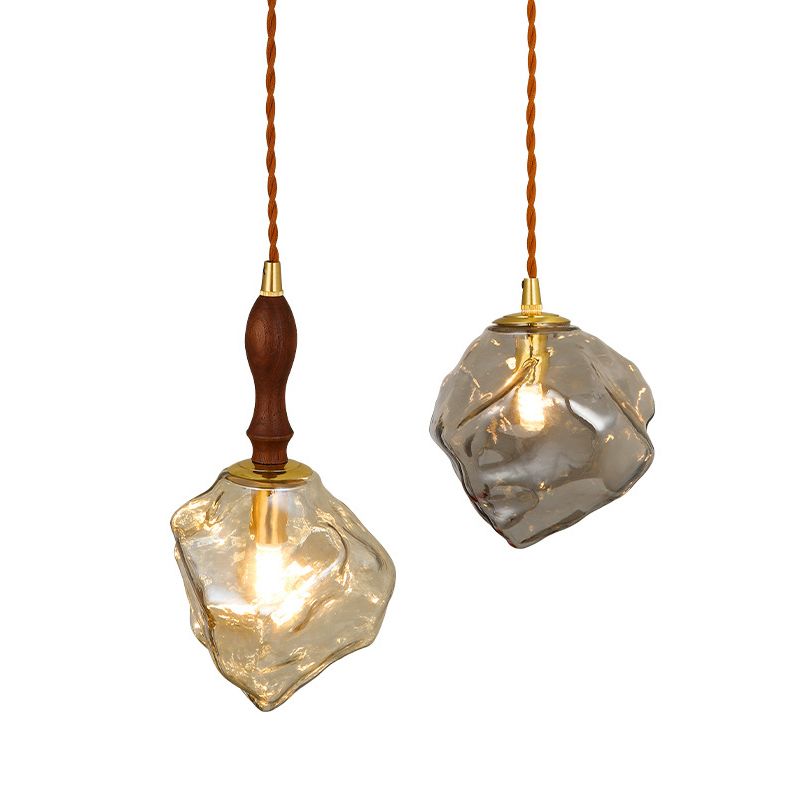 Glass Shade Hanging Light Modern Household Pendent Lighting Fixture for Dining Room