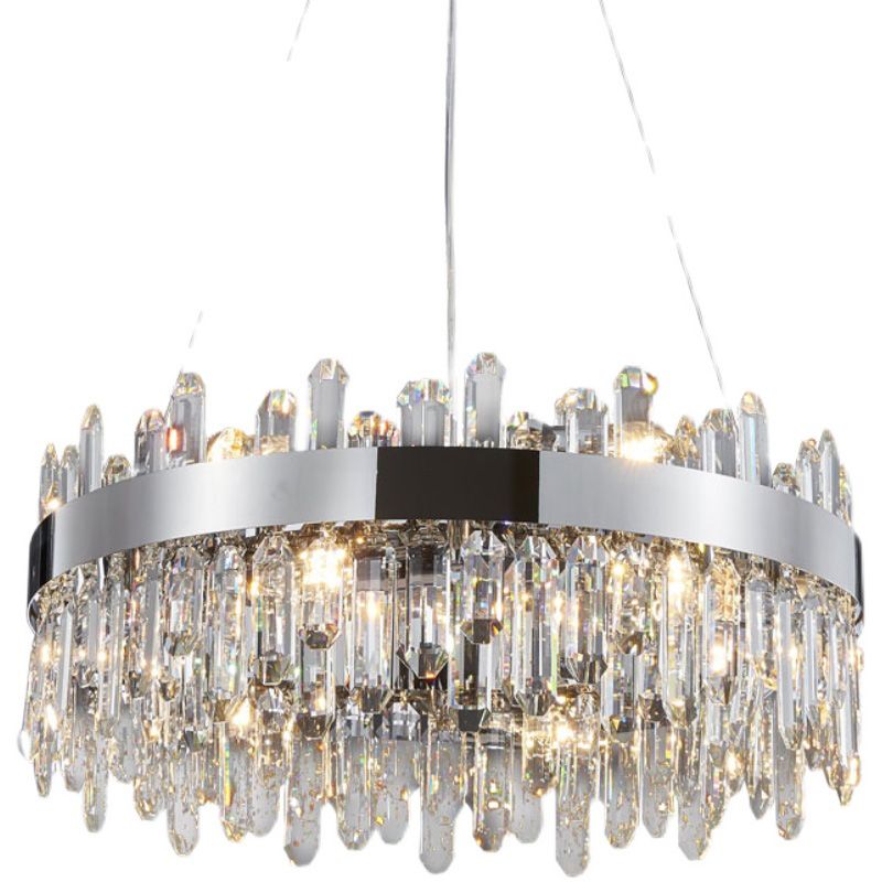Radform Kronleuchter Licht moderner Kristall 1-Licht Kronleuchter Lichtleuchte in Silber
