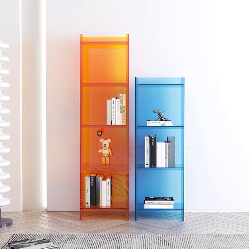 9.84 "W Bookshelf Acryl Closed Back Glam Style -Bücherregal für Büro- und Studienraum