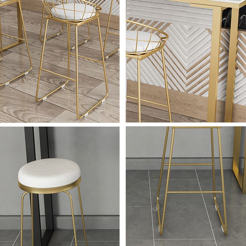 Rectangle Artificial Marble Bar Table Set Luxurious 1/2/3/4/5/7 Pieces Counter Table Set