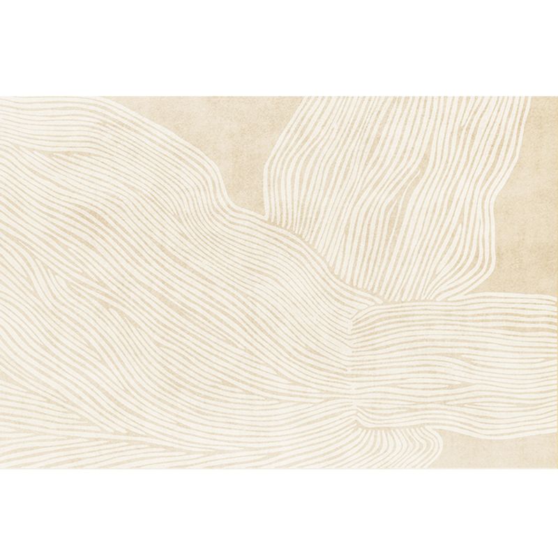 Tapis d'intérieur moderne de couleur claire, lignes abstraites en Polyester, facile d'entretien, pour la décoration de la maison