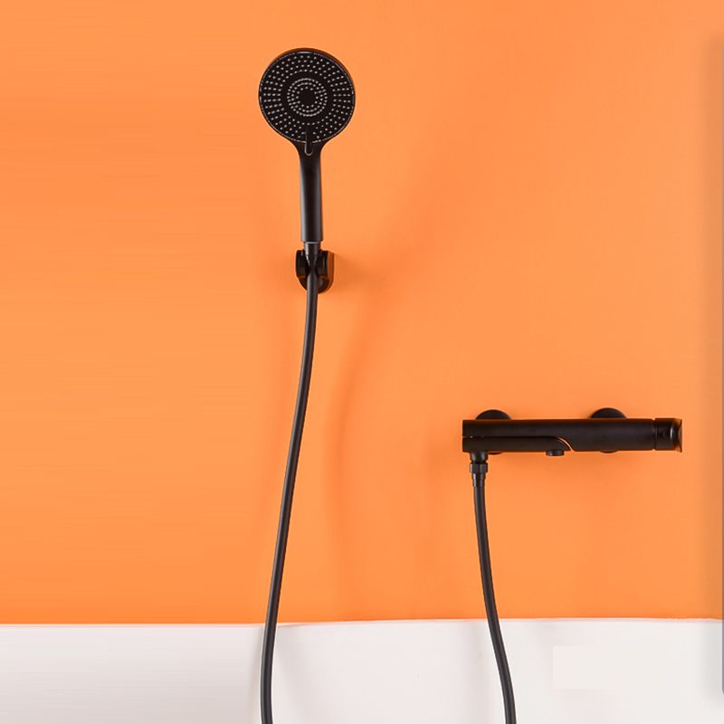 Swivel Tub Filler Wall Mount Single Lever Handle Brass Tub Filler with Hand Shower