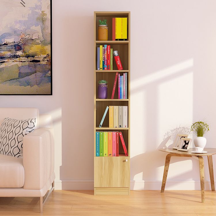 71"H x 9.45"W Bookcase Contemporary Style Closed Back Bookshelf for Home Office