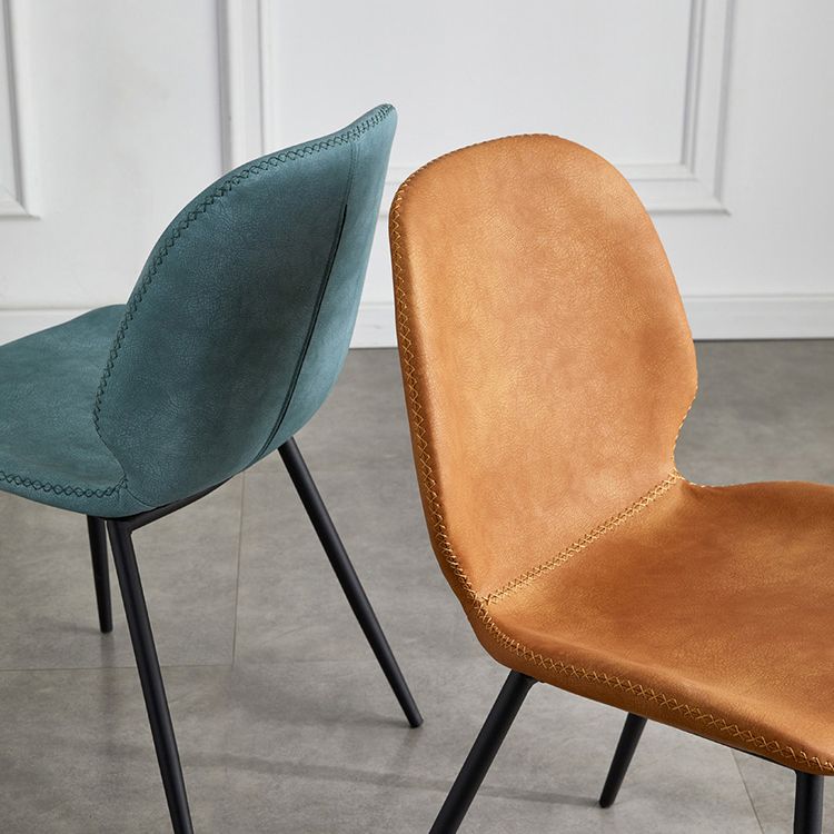 Contemporary Home Upholstered Side Chair Matte Finish Wingback Dining Chair