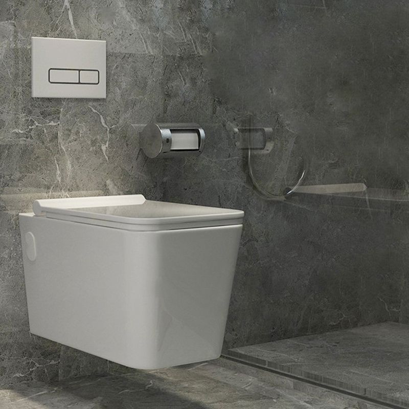 Modern Ceramic Flush Toilet White Wall Hung Toilet Bowl for Washroom