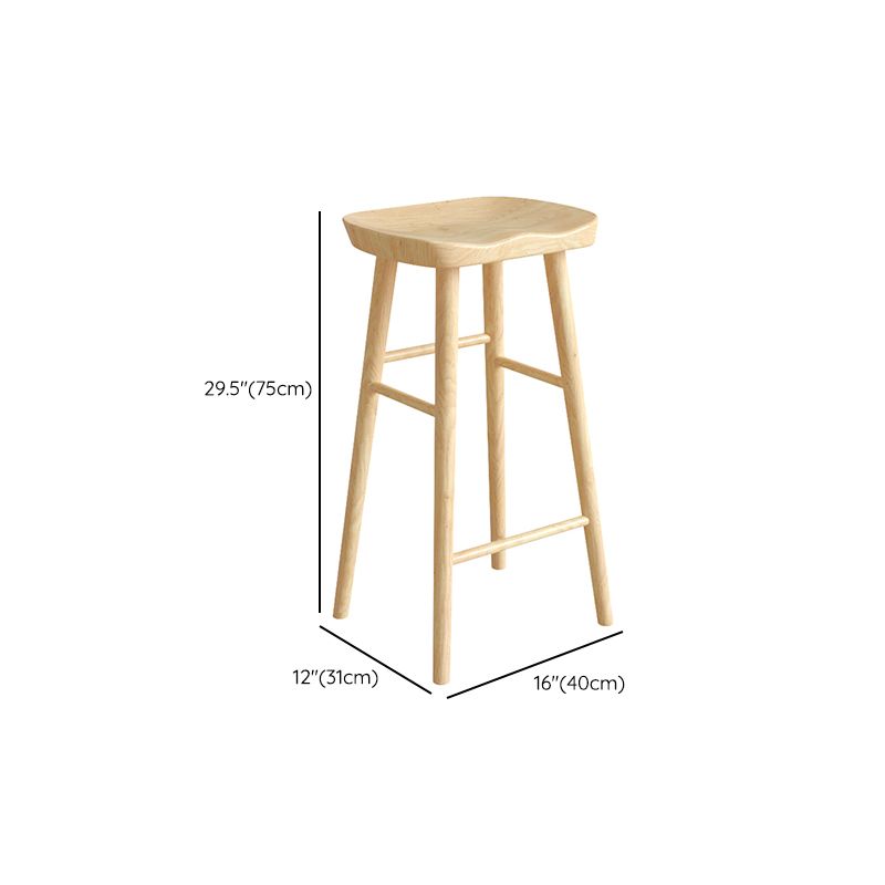 Glam Rectangle Bar Table Set 1/3 Pcs Natural Solid Wood Bar Table and Stools