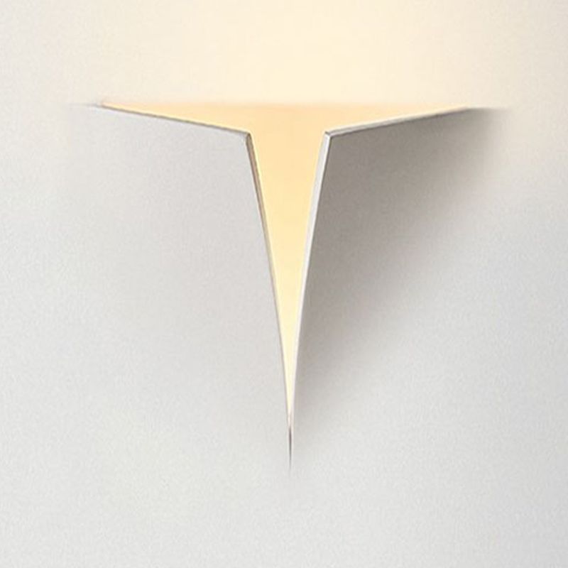 Contemporary Geometric Shape Wall Lamp Plaster Shade Wall Lighting for Living Room