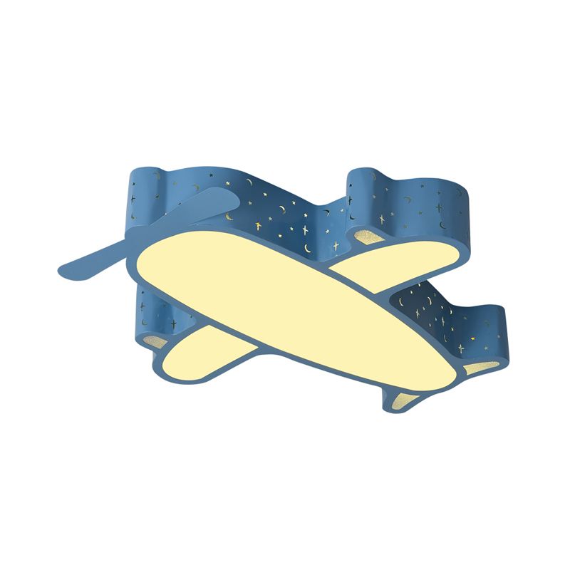Vliegtuig kinderkamer plafondlamp acryl cartoon inbouw plafondarmatuur in blauw