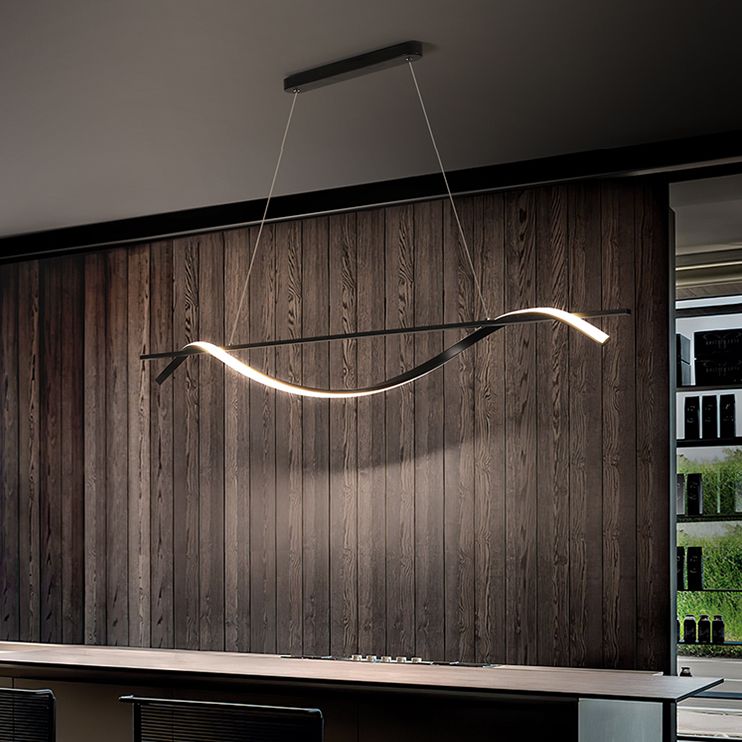 Lineaire kroonluchter eiland kroonluchter licht moderne metalen kroonluchter verlichtingsarmaturen