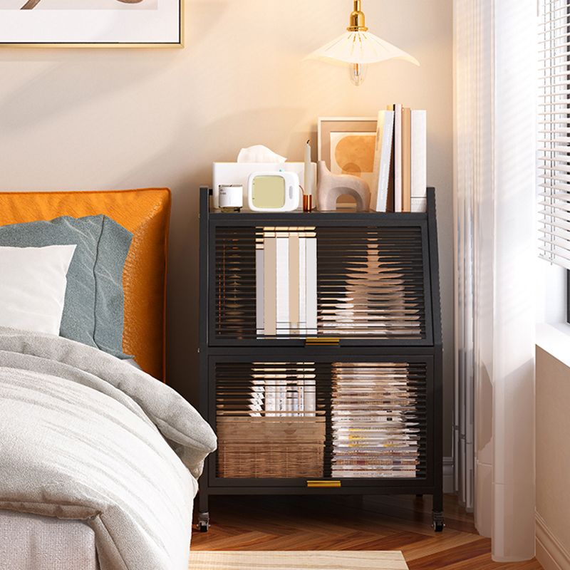 Metal Closed Back Standard Bookshelf Shelves Included Bookcase