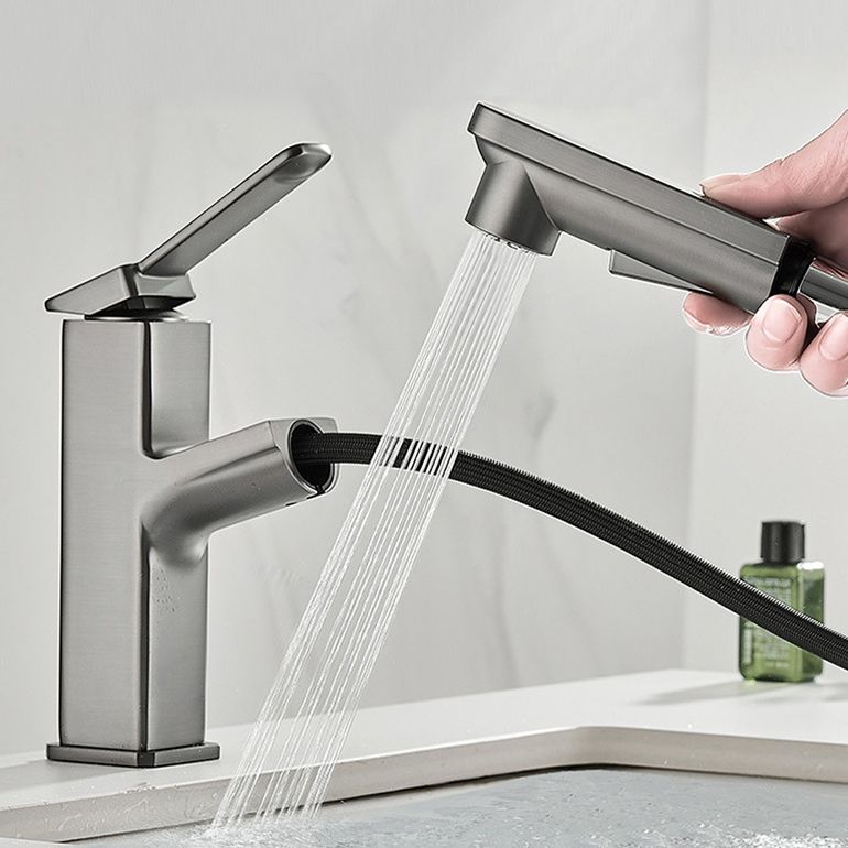 Modern Bathroom Vessel Faucet Solid Color Brass Vessel Sink Faucet for Bathroom