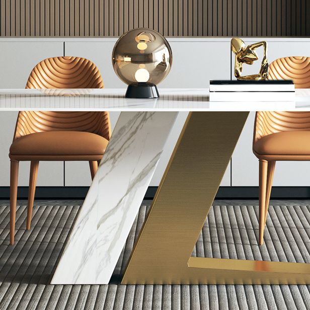 Modern 1/5/7 Pieces Rectangle Dining Set Sintered Stone Top Dinette Table Set