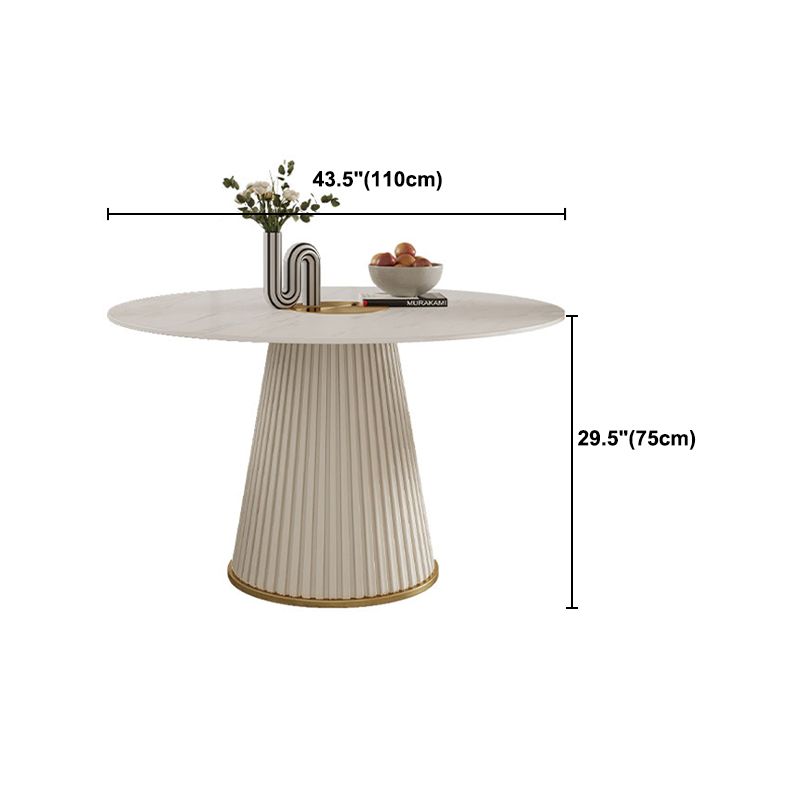 Sintered Stone Dining Table Round Traditional Luxury Dining Table