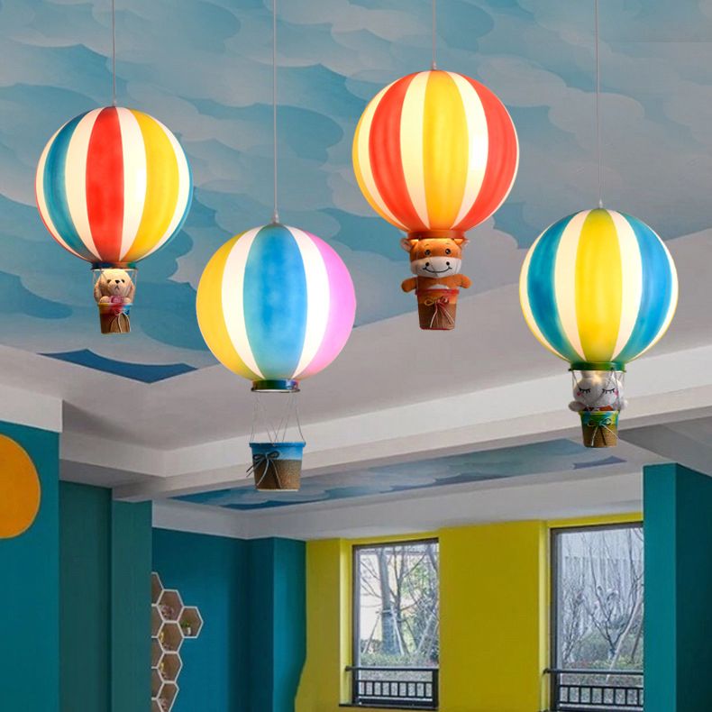 Hot Air Balloon Pendant Lighting 1-Light Kindergarten Ceiling Lamp(without doll)
