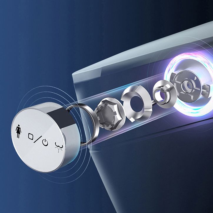 Modern Siphon Jet One Piece Toilet Bowl Heated Seat White Urine Toilet with Toilet Seat