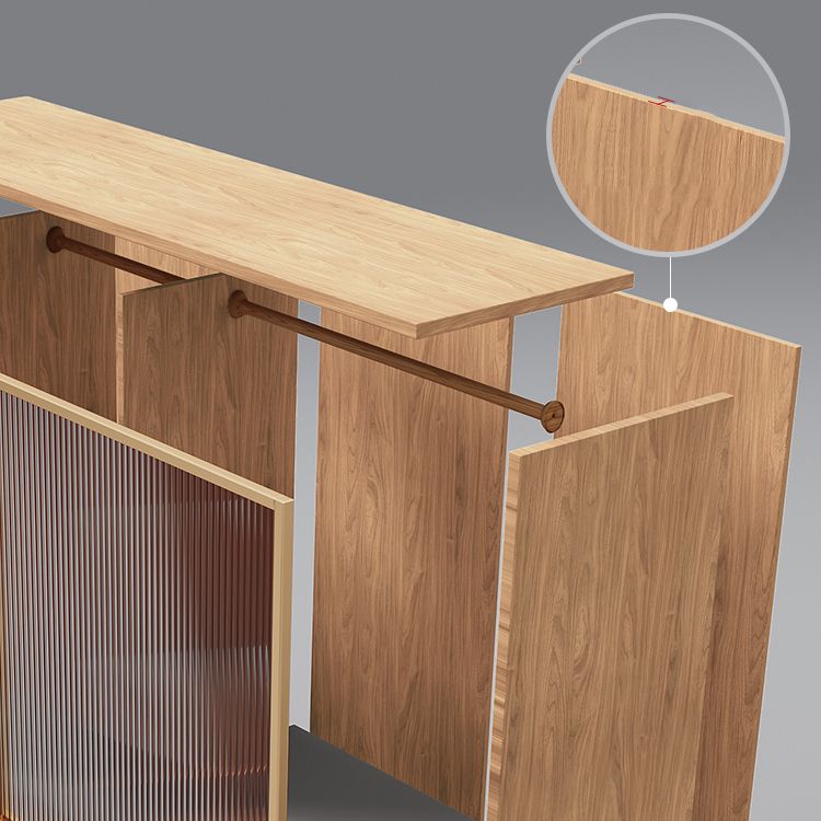 Engineered Wood Wardrobe Cabinet Modern Wardrobe Closet for Bedroom