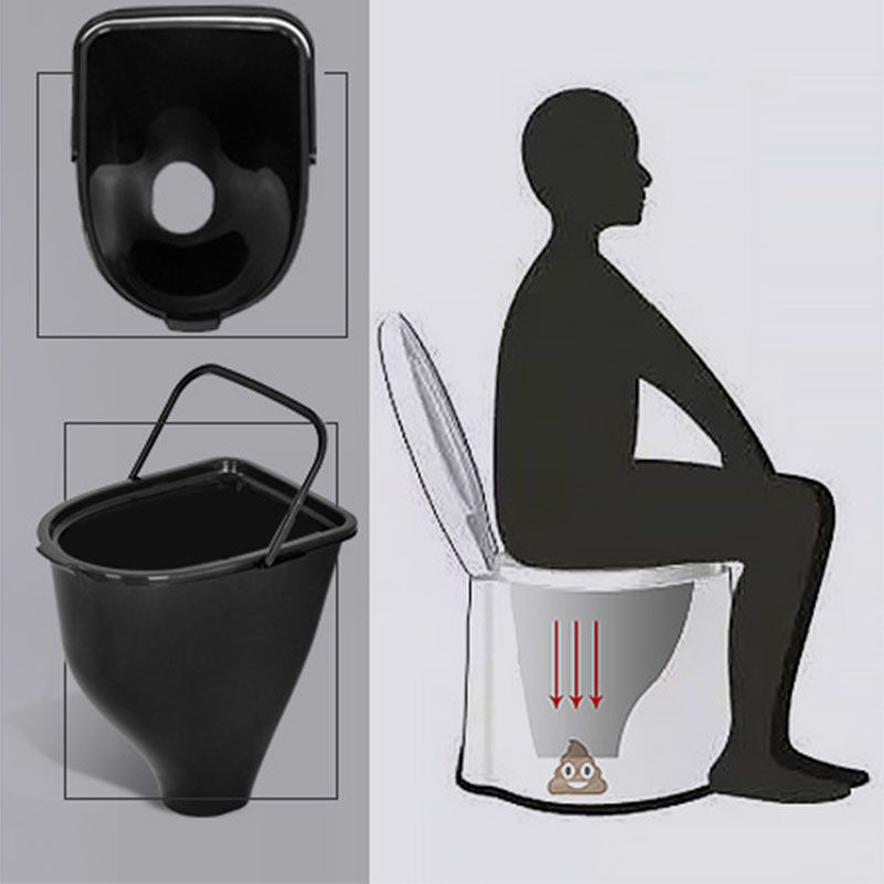 Contemporary Plastic Toilet Floor Mounted Toilet Bowl with Seat for Bathroom
