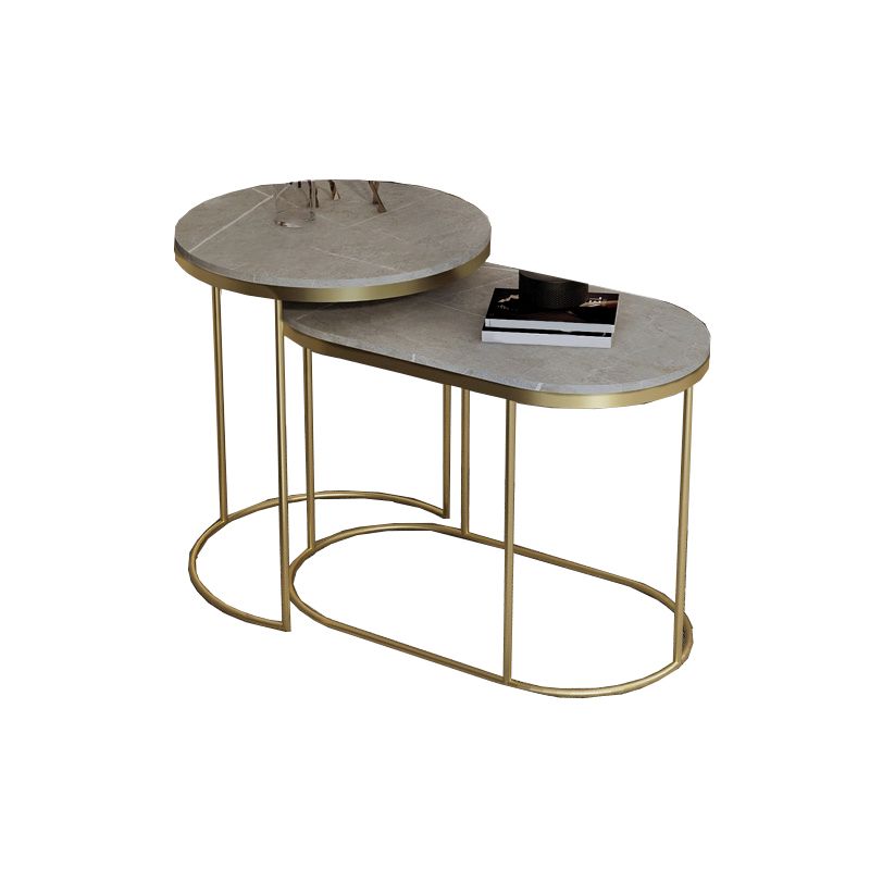 18.36" Tall Side End Table Contemporary Metal Frame Side Accent Table