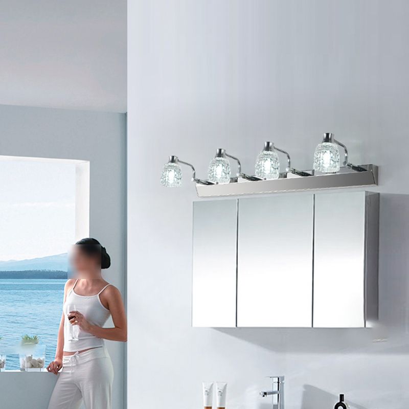 Geometric Vanity Lighting Modern Style Crystal Multi Lights Vanity Lighting